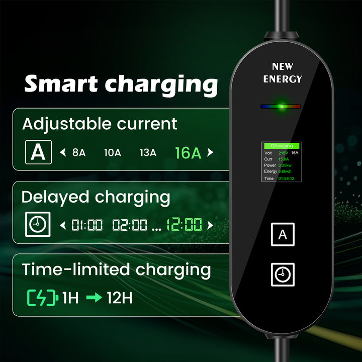 Daolar 3,6kW Mobiles EV Ladegerät | 16A Schuko | Auto-Stop Timer ...