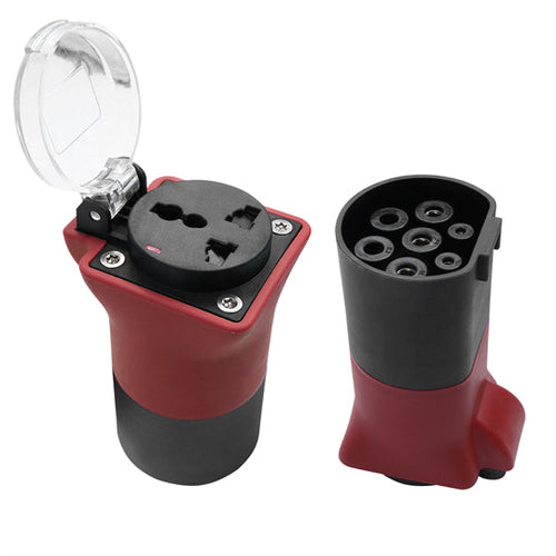 Daolar V2L Adapter für EV Entlader Typ 2 auf Schuko Elektrofahrzeug Entladungsadapter, 220V, 16A